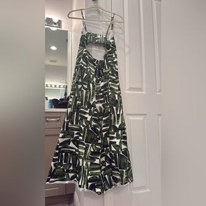 Banana Republic Green Patterned Maxi Dress